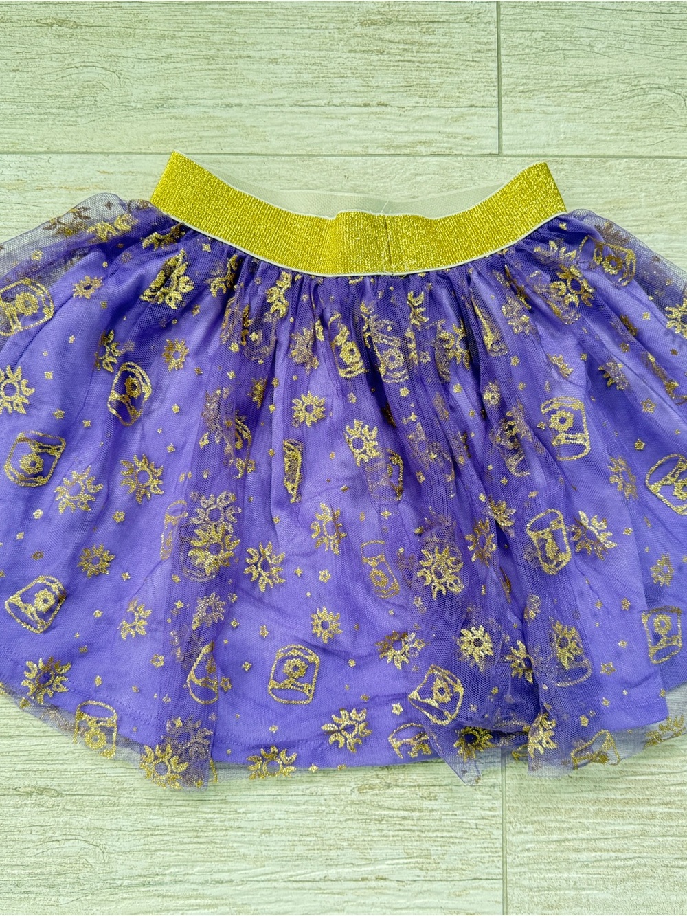 Disney Purple Tulle Skirt with Gold Waistband